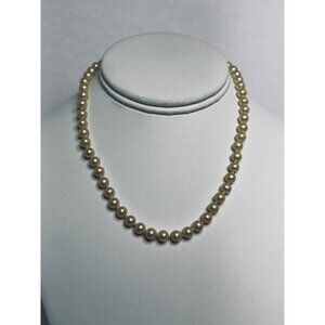 Vintage Faux Pearl Choker Necklace (5386)